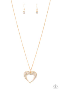 Paparazzi "Cupid Charisma" Gold Necklace & Earring Set Paparazzi Jewelry