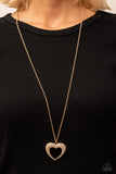 Paparazzi "Cupid Charisma" Gold Necklace & Earring Set Paparazzi Jewelry