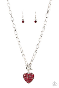 Paparazzi "If You LUST" Red Necklace & Earring Set Paparazzi Jewelry