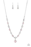 Paparazzi "True Love Trinket" Pink Necklace & Earring Set Paparazzi Jewelry