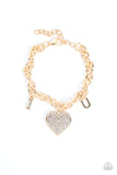 Paparazzi "Declaration of Love" Gold Bracelet Paparazzi Jewelry