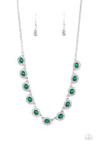 Paparazzi "Modest Masterpiece" Green Necklace & Earring Set Paparazzi Jewelry