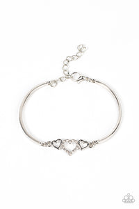 Paparazzi "Cupids Confessions" White Bracelet Paparazzi Jewelry