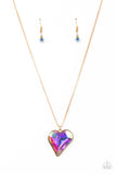 Paparazzi "Lockdown My Heart" Gold Necklace & Earring Set Paparazzi Jewelry