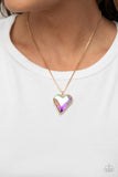 Paparazzi "Lockdown My Heart" Gold Necklace & Earring Set Paparazzi Jewelry