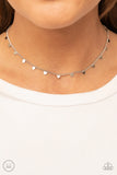 Paparazzi "Cupids Cutest Valentine" Silver Choker Necklace & Earring Set Paparazzi Jewelry