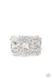 Paparazzi "Doting In Dazzle" White EXCLUSIVE Ring Paparazzi Jewelry
