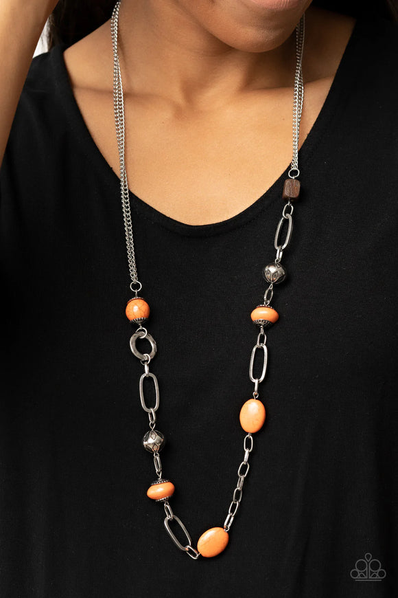 Beaded Pendant Necklace Earrings and Bracelet Jewelry Set - Finesse in  Orange | NOVICA