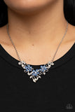 Paparazzi "Floral Fashion Show" Blue Necklace & Earring Set Paparazzi Jewelry