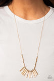 Paparazzi "Rustic Hot Rod" Gold Necklace & Earring Set Paparazzi Jewelry