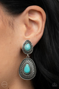 Paparazzi "Country Soul" Blue Clip On Earrings Paparazzi Jewelry