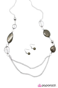 Paparazzi "Cast in Stone" Gray Necklace & Earring Set Paparazzi Jewelry