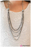 Paparazzi "Grand Debut" Silver Necklace & Earring Set Paparazzi Jewelry
