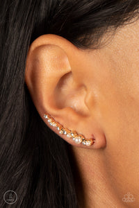 Paparazzi "Couture Crawl" Gold Earrings Paparazzi Jewelry