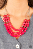 Paparazzi "Coastal Cruise" Pink Necklace & Earring Set Paparazzi Jewelry