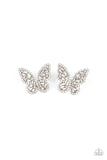 Paparazzi "Smooth Like FLUTTER" White Post Earrings Paparazzi Jewelry