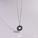 Paparazzi "Lovestruck Shimmer" Silver Necklace & Earring Set Paparazzi Jewelry