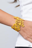 Paparazzi "Butterfly Breeze" Yellow Wrap Bracelet Paparazzi Jewelry
