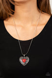 Paparazzi "Wholeheartedly Whimsical" Red Necklace & Earring Set Paparazzi Jewelry