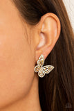 Paparazzi "Smooth Like FLUTTER" Gold Post Earrings Paparazzi Jewelry