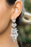 Paparazzi "Frozen Fairytale" White Exclusive Post Earrings Paparazzi Jewelry