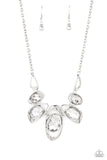 Paparazzi "Hypnotic Twinkle" White EXCLUSIVE Necklace & Earring Set Paparazzi Jewelry