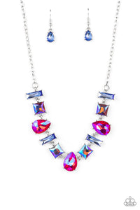 Paparazzi "Interstellar Ice" Pink EXCLUSIVE Necklace & Earring Set Paparazzi Jewelry
