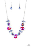 Paparazzi "Interstellar Ice" Pink EXCLUSIVE Necklace & Earring Set Paparazzi Jewelry