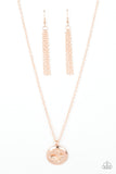 Paparazzi "Monarch Meadow" Rose Gold Necklace & Earring Set Paparazzi Jewelry