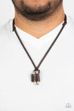 Paparazzi "On the Lookout" Brown Urban Unisex Necklace Paparazzi Jewelry