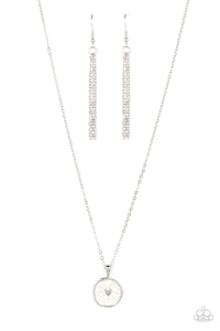 Paparazzi "Do What You Love" White Necklace & Earring Set Paparazzi Jewelry