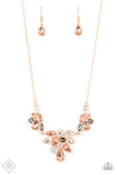 Paparazzi "Completely Captivated" Rose Gold Necklace & Earring Set Paparazzi Jewelry