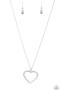 Paparazzi "Love to Sparkle" Purple Necklace & Earring Set Paparazzi Jewelry