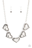 Paparazzi "Kindred Hearts" Silver Necklace & Earring Set Paparazzi Jewelry