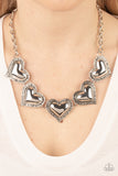 Paparazzi "Kindred Hearts" Silver Necklace & Earring Set Paparazzi Jewelry