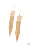 Paparazzi "Dramatically Deco" Gold EXCLUSIVE Earrings Paparazzi Jewelry
