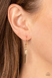 Paparazzi "In No Time Flat" Gold Choker Necklace & Earring Set Paparazzi Jewelry