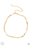 Paparazzi "In No Time Flat" Gold Choker Necklace & Earring Set Paparazzi Jewelry