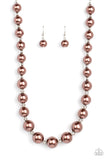 Paparazzi "Sail Away With Me" Brown Necklace & Earring Set Paparazzi Jewelry