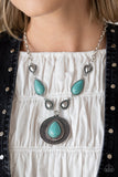 Paparazzi "Saguaro Soul Trek" Blue Fashion Fix Necklace & Earring Set Paparazzi Jewelry