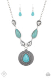 Paparazzi "Saguaro Soul Trek" Blue Fashion Fix Necklace & Earring Set Paparazzi Jewelry