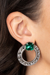 Paparazzi "Smoldering Scintilation" Green Post Earrings Paparazzi Jewelry