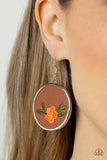 Paparazzi "Prairie Patchwork" Orange Earrings Paparazzi Jewelry