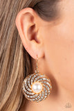 Paparazzi "Vintage Vortex" Gold Earrings Paparazzi Jewelry