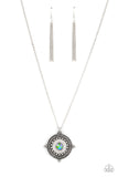 Paparazzi "Compass Composure" Green Necklace & Earring Set Paparazzi Jewelry