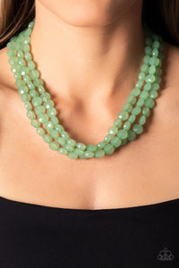 Paparazzi "Boundless Bliss" Green Necklace & Earring Set Paparazzi Jewelry