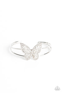 Paparazzi "Butterfly Bella" White Bracelet Paparazzi Jewelry