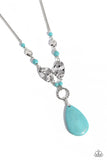 Paparazzi "Sagebrush Sanctuary" Blue Necklace & Earring Set Paparazzi Jewelry