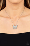 Paparazzi "Flutter Forte" White Necklace & Earring Set Paparazzi Jewelry