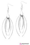 Paparazzi "Caught In A Whirlwind" Silver Bar Curved Earrings Paparazzi Jewelry